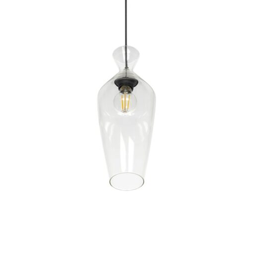 GLOBOSTAR® BALU 206-0041 Μοντέρνο Κρεμαστό Φωτιστικό Οροφής με Ντουί 1 x E27 AC 220-240V IP20 – Διάφανο – Μ15 x Π15 x Υ40cm