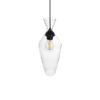 GLOBOSTAR® BALU 206-0041 Μοντέρνο Κρεμαστό Φωτιστικό Οροφής με Ντουί 1 x E27 AC 220-240V IP20 – Διάφανο – Μ15 x Π15 x Υ40cm