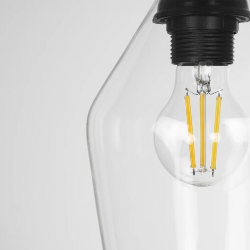 GLOBOSTAR® BALU 206-0041 Μοντέρνο Κρεμαστό Φωτιστικό Οροφής με Ντουί 1 x E27 AC 220-240V IP20 – Διάφανο – Μ15 x Π15 x Υ40cm