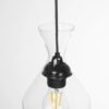 GLOBOSTAR® BALU 206-0041 Μοντέρνο Κρεμαστό Φωτιστικό Οροφής με Ντουί 1 x E27 AC 220-240V IP20 – Διάφανο – Μ15 x Π15 x Υ40cm