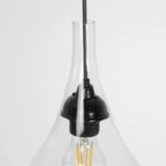 GLOBOSTAR® BALU 206-0042 Μοντέρνο Κρεμαστό Φωτιστικό Οροφής με Ντουί 1 x E27 AC 220-240V IP20 – Διάφανο – Μ20 x Π20 x Υ31cm