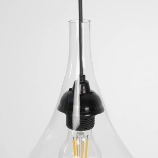 GLOBOSTAR® BALU 206-0042 Μοντέρνο Κρεμαστό Φωτιστικό Οροφής με Ντουί 1 x E27 AC 220-240V IP20 – Διάφανο – Μ20 x Π20 x Υ31cm