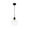 GLOBOSTAR® BALU 206-0042 Μοντέρνο Κρεμαστό Φωτιστικό Οροφής με Ντουί 1 x E27 AC 220-240V IP20 – Διάφανο – Μ20 x Π20 x Υ31cm