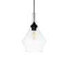 GLOBOSTAR® BALU 206-0042 Μοντέρνο Κρεμαστό Φωτιστικό Οροφής με Ντουί 1 x E27 AC 220-240V IP20 – Διάφανο – Μ20 x Π20 x Υ31cm