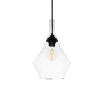GLOBOSTAR® BALU 206-0042 Μοντέρνο Κρεμαστό Φωτιστικό Οροφής με Ντουί 1 x E27 AC 220-240V IP20 – Διάφανο – Μ20 x Π20 x Υ31cm