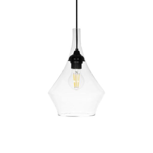 GLOBOSTAR® BALU 206-0042 Μοντέρνο Κρεμαστό Φωτιστικό Οροφής με Ντουί 1 x E27 AC 220-240V IP20 – Διάφανο – Μ20 x Π20 x Υ31cm