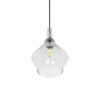 GLOBOSTAR® BALU 206-0042 Μοντέρνο Κρεμαστό Φωτιστικό Οροφής με Ντουί 1 x E27 AC 220-240V IP20 – Διάφανο – Μ20 x Π20 x Υ31cm
