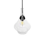 GLOBOSTAR® BALU 206-0042 Μοντέρνο Κρεμαστό Φωτιστικό Οροφής με Ντουί 1 x E27 AC 220-240V IP20 – Διάφανο – Μ20 x Π20 x Υ31cm