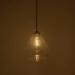 GLOBOSTAR® BALU 206-0043 Μοντέρνο Κρεμαστό Φωτιστικό Οροφής με Ντουί 1 x E27 AC 220-240V IP20 – Διάφανο – Μ20 x Π20 x Υ42cm