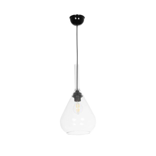 GLOBOSTAR® BALU 206-0043 Μοντέρνο Κρεμαστό Φωτιστικό Οροφής με Ντουί 1 x E27 AC 220-240V IP20 – Διάφανο – Μ20 x Π20 x Υ42cm