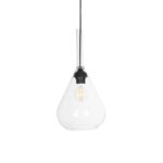 GLOBOSTAR® BALU 206-0043 Μοντέρνο Κρεμαστό Φωτιστικό Οροφής με Ντουί 1 x E27 AC 220-240V IP20 – Διάφανο – Μ20 x Π20 x Υ42cm