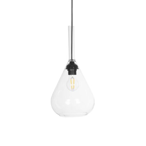 GLOBOSTAR® BALU 206-0043 Μοντέρνο Κρεμαστό Φωτιστικό Οροφής με Ντουί 1 x E27 AC 220-240V IP20 – Διάφανο – Μ20 x Π20 x Υ42cm