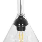 GLOBOSTAR® BALU 206-0043 Μοντέρνο Κρεμαστό Φωτιστικό Οροφής με Ντουί 1 x E27 AC 220-240V IP20 – Διάφανο – Μ20 x Π20 x Υ42cm