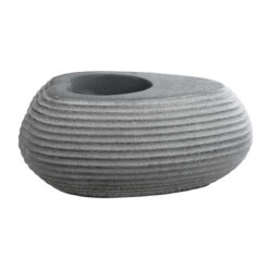 Alternative view of GloboStar® Artificial Garden FLORENCE 20750 Επιδαπέδιο Πολυεστερικό Τσιμεντένιο Κασπώ Γλάστρα - Flower Pot Γκρι Μ108 x Π72 x Υ40cm