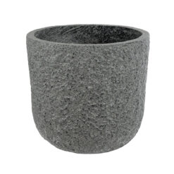 Alternative view of GloboStar® Artificial Garden ERICE 20758 Επιδαπέδιο Πολυεστερικό Τσιμεντένιο Κασπώ Γλάστρα - Flower Pot Γκρι Φ31 x Υ28cm