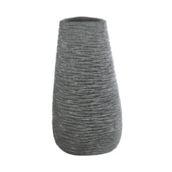 Alternative view of GloboStar® Artificial Garden RONDA 20760 Επιδαπέδιο Πολυεστερικό Τσιμεντένιο Κασπώ Γλάστρα - Flower Pot Γκρι Μ54 x Π48 x Υ104cm