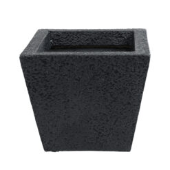 Alternative view of GloboStar® Artificial Garden KARRASPIO 20770 Επιδαπέδιο Πολυεστερικό Τσιμεντένιο Κασπώ Γλάστρα - Flower Pot Μαύρο Μ34 x Π34 x Υ30cm