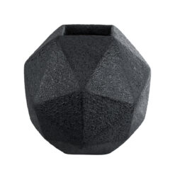 Alternative view of GloboStar® Artificial Garden CARNABY 20779 Επιδαπέδιο Πολυεστερικό Τσιμεντένιο Κασπώ Γλάστρα - Flower Pot Μαύρο Μ38 x Π38 x Υ38cm