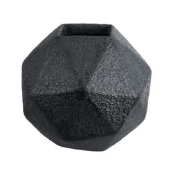 Alternative view of GloboStar® Artificial Garden CARNABY 20780 Επιδαπέδιο Πολυεστερικό Τσιμεντένιο Κασπώ Γλάστρα - Flower Pot Μαύρο Μ30 x Π30 x Υ30cm