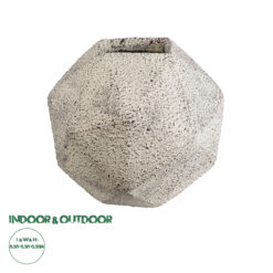 GloboStar® Artificial Garden BOROUGH 20782 Επιδαπέδιο Πολυεστερικό Τσιμεντένιο Κασπώ Γλάστρα - Flower Pot Λευκό με Μπεζ Μ30 x Π30 x Υ30cm