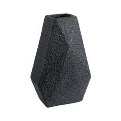 Alternative view of GloboStar® Artificial Garden GREENWICH 20786 Επιδαπέδιο Πολυεστερικό Τσιμεντένιο Κασπώ Γλάστρα - Flower Pot Μαύρο Μ20 x Π14 x Υ32cm