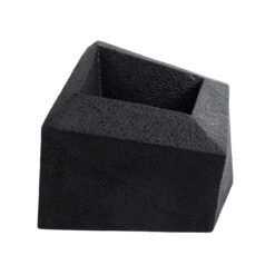 Alternative view of GloboStar® Artificial Garden CAMDEN 20789 Επιδαπέδιο Πολυεστερικό Τσιμεντένιο Κασπώ Γλάστρα - Flower Pot Μαύρο Μ49 x Π49 x Υ44cm