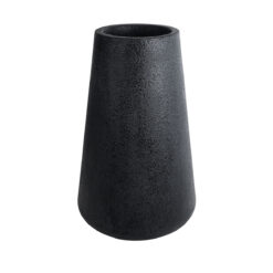 Alternative view of GloboStar® Artificial Garden SOHO 20790 Επιδαπέδιο Πολυεστερικό Τσιμεντένιο Κασπώ Γλάστρα - Flower Pot Μαύρο Φ60 x Υ90cm