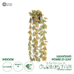 GloboStar® Artificial Garden HANGING POMELO LEAF 20871 - Τεχνητό Κρεμαστό Διακοσμητικό Φυτό Φύλλο Πομέλο Φ17 x Y50cm