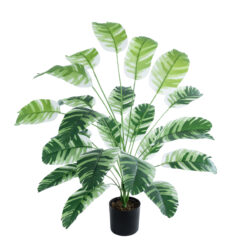 Alternative view of GloboStar® Artificial Garden BANANA ZEBRA PLANT 20918 - Διακοσμητικό Φυτό Μπανανιά Ζέβρα Φ83 x Υ80cm