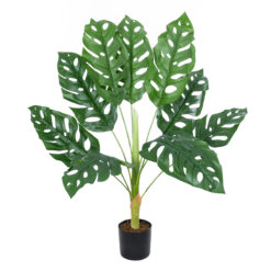 Alternative view of GloboStar® Artificial Garden MONSTERA PLANT 20937 - Διακοσμητικό Φυτό Μονστέρα Φ90 x Υ80cm