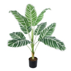 Alternative view of GloboStar® Artificial Garden WHITE ZEBRA PLANT 20943 Τεχνητό Διακοσμητικό Φυτό Λευκή Ζέβρα Φ90 x Υ90cm