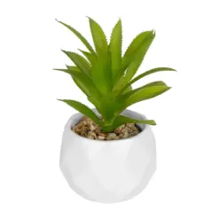 Alternative view of GloboStar® Artificial Garden SUCCULENT ALOE POTTED PLANT 20984 Διακοσμητικό Φυτό Αλόη Φ9 x Υ12cm