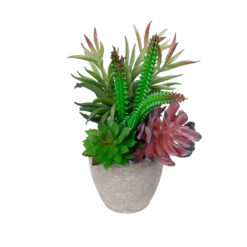 Alternative view of GloboStar® Artificial Garden SUCCULENT VARIUS PLANT POTTED 21039 Διακοσμητικό Φυτό Μίξ Μ17 x Υ20cm
