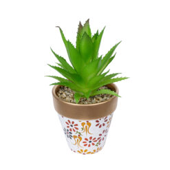 Alternative view of GloboStar® Artificial Garden SUCCULENT ALOE POTTED PLANT 21044 Διακοσμητικό Φυτό Αλόη Φ12 x Υ16cm