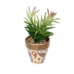 Alternative view of GloboStar® Artificial Garden SUCCULENT CRASSULA POTTED PLANT 21046 Διακοσμητικό Φυτό Κρασούλα  Φ12 x Υ20cm
