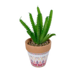 Alternative view of GloboStar® Artificial Garden SUCCULENT EUPHORBIA POTTED PLANT 21052 Διακοσμητικό Φυτό Ευφορβία Φ18 x Υ23cm