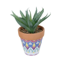 Alternative view of GloboStar® Artificial Garden SUCCULENT ALOE POTTED PLANT 21053 Διακοσμητικό Φυτό Αλόη  Φ15 x Υ19cm