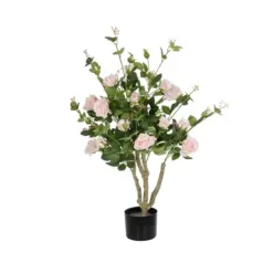 Alternative view of GloboStar® Artificial Garden LIGHT PINK ROSES 21071 Τεχνητό Διακοσμητικό Δέντρο Τριανταφυλλιά Μ50 x Π50 x Υ90cm
