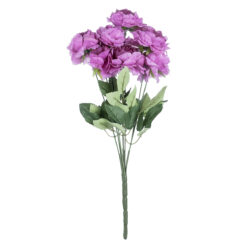 Alternative view of GloboStar® Artificial Garden  PURPLE PEONY FLOWER BRANCH 21080 Τεχνητό Διακοσμητικό Μπουκέτο Μώβ Παιώνιας Y45cm