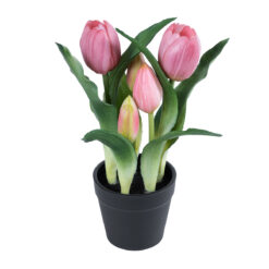 Alternative view of GloboStar® Artificial Garden PINK TULIP 21092 Διακοσμητικό Φυτό Ροζ Τουλίπα Υ23cm