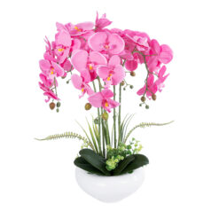 Alternative view of GloboStar® Artificial Garden PINK ORCHID 21124 Διακοσμητικό Φυτό Ροζ Ορχιδέα Υ50cm