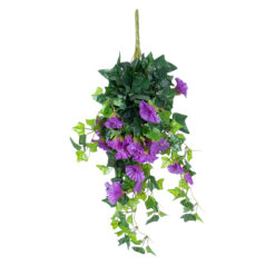 Alternative view of GloboStar® Artificial Garden  MORNING GLORY HANGIN PLANT 21132 Τεχνητό Διακοσμητικό Κρεμαστό  Κλαδί Ορτανσίας Y65cm
