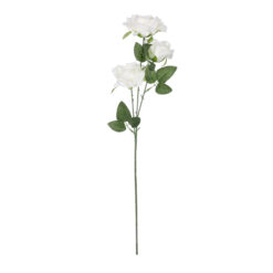 Alternative view of GloboStar® Artificial Garden WHITE ROSE BRANCH 21138 Τεχνητό Διακοσμητικό Κλαδί Λεύκο Τριαντάφυλλο Y66cm