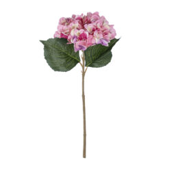 Alternative view of GloboStar® Artificial Garden PINK HYDRANGEA BRANCH 21140 Τεχνητό Διακοσμητικό Κλαδί έντονο Ροζ Ορτανσία Y47cm