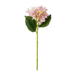 Alternative view of GloboStar® Artificial Garden LIGHT PINK HYDRANGEA BRANCH 21144 Τεχνητό Διακοσμητικό Κλαδί Ροζ Ορτανσία Y47cm