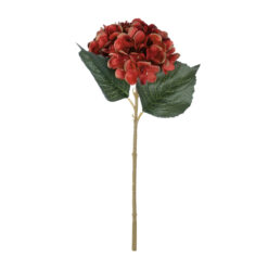 Alternative view of GloboStar® Artificial Garden RED HYDRANGEA BRANCH 21174 Τεχνητό Διακοσμητικό Κλαδί Ορτανσίας Κόκκινο  Y47cm
