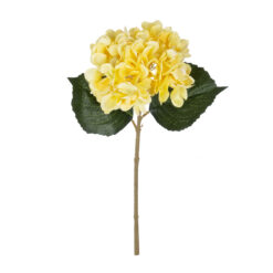 Alternative view of GloboStar® Artificial Garden YELLOW HYDRANGEA BRANCH 21176 Τεχνητό Διακοσμητικό Κλαδί Ορτανσίας Κίτρινης  Y47cm