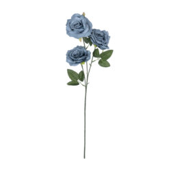 Alternative view of GloboStar® Artificial Garden GREY BLUE CLIMBING ROSE BRANCH 21188 Τεχνητό Διακοσμητικό Κλαδί Τριαντάφυλλο Γκρί Μπλέ Y66cm