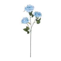 Alternative view of GloboStar® Artificial Garden SKY BLUE CLIMBING ROSE BRANCH 21191 Τεχνητό Διακοσμητικό Κλαδί Τριαντάφυλλο Ξεθωριασμένο Γαλάζιο Y66cm