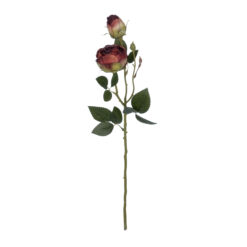 Alternative view of GloboStar® Artificial Garden RED DAMASK CLIMBING ROSE BRANCH 21197 Τεχνητό Διακοσμητικό Κλαδί Τριαντάφυλλο Κόκκινο Y55cm
